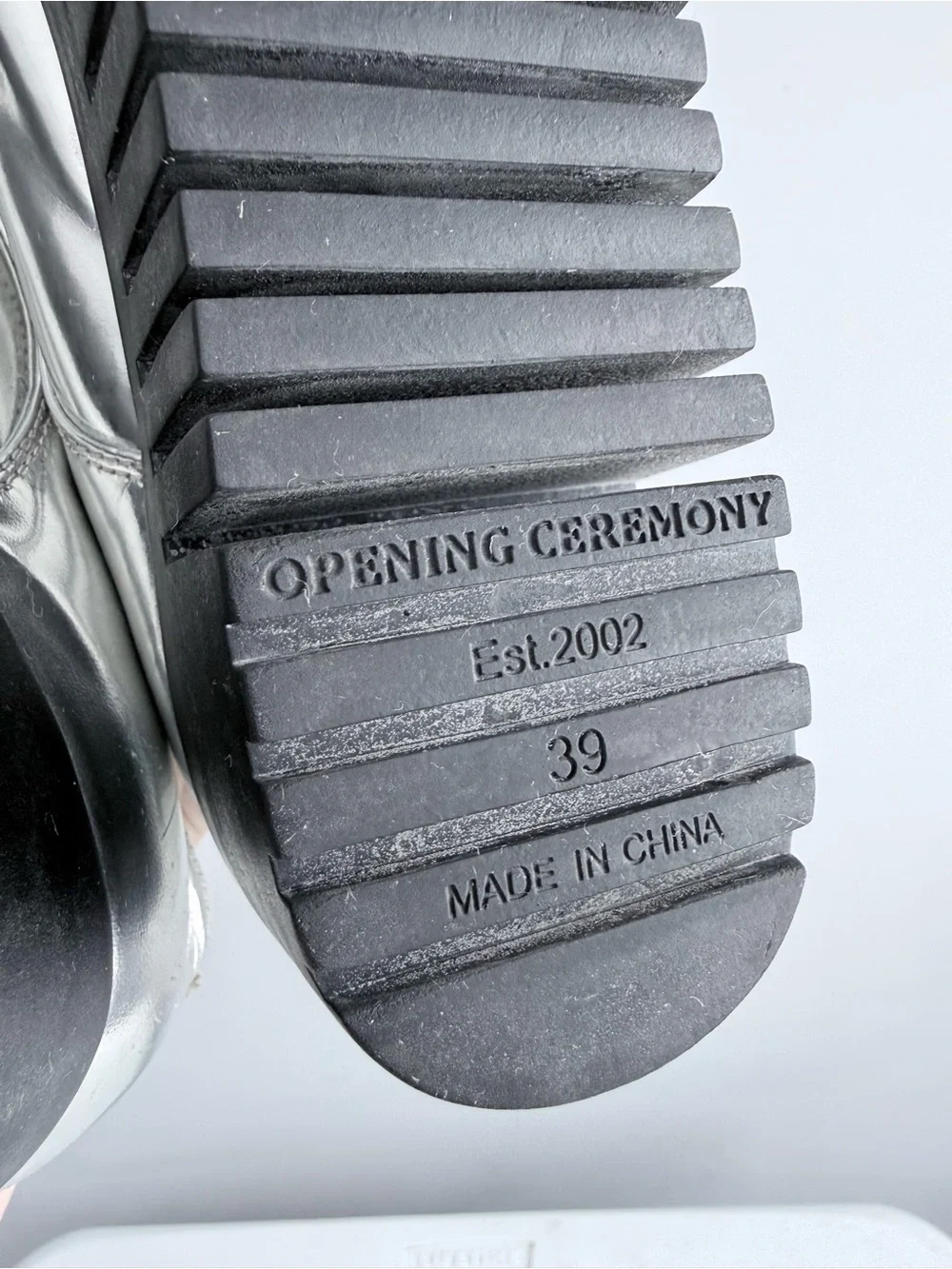 Opening Ceremony Silver Grunge Zip Platform Oxford Spectator Shoes EU 39 US 9